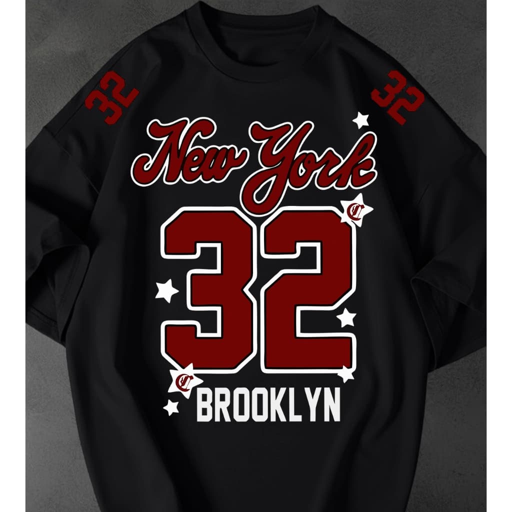 Camisetão Feminina New York 32 Estampada Streetwear Oversized Estilosa Tshirt 100% Algodão Premium