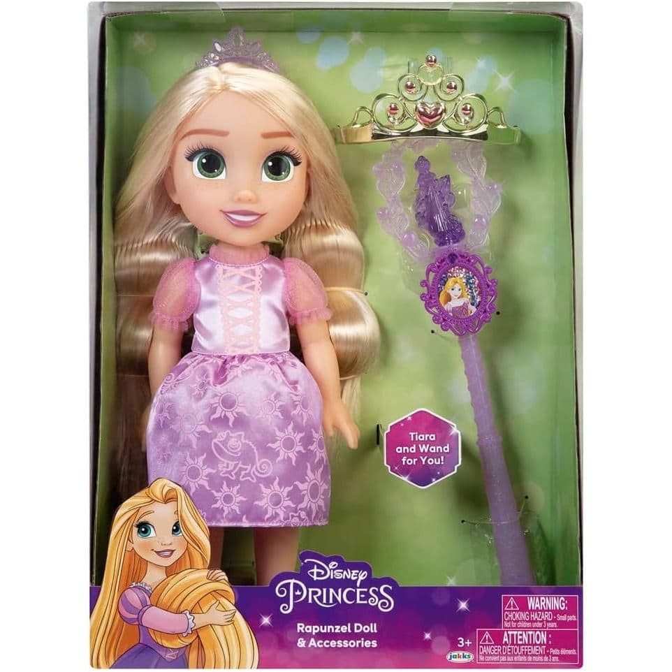 Boneca Princesas Disney Rapunzel com Varinha e Tiara Multikids - BR1928