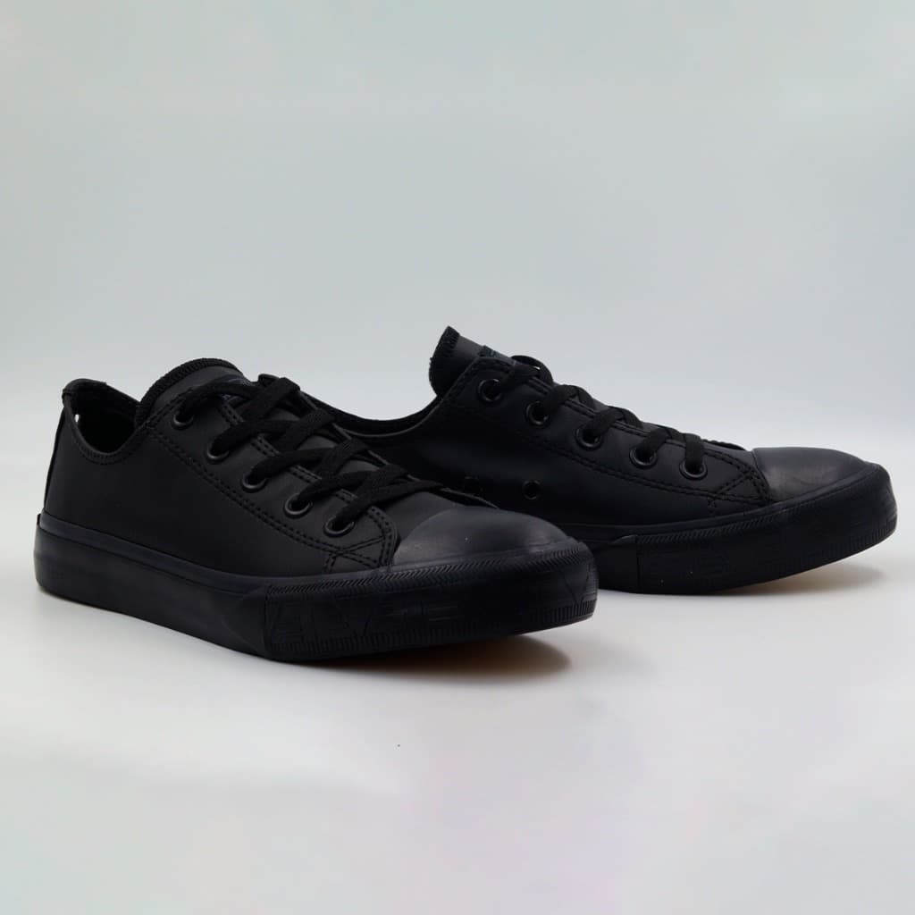 Tênis Cano Baixo Courino Preto All Black Unissex Versátil Alta Qualidade Rock Star Tevet