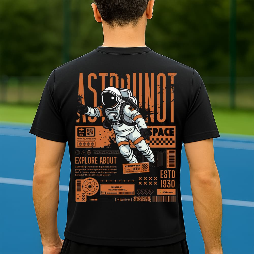 Camiseta Dry Fit Masculina Estampada Astronauta Flutuando P ao GG Leve Respirável Academia Treino