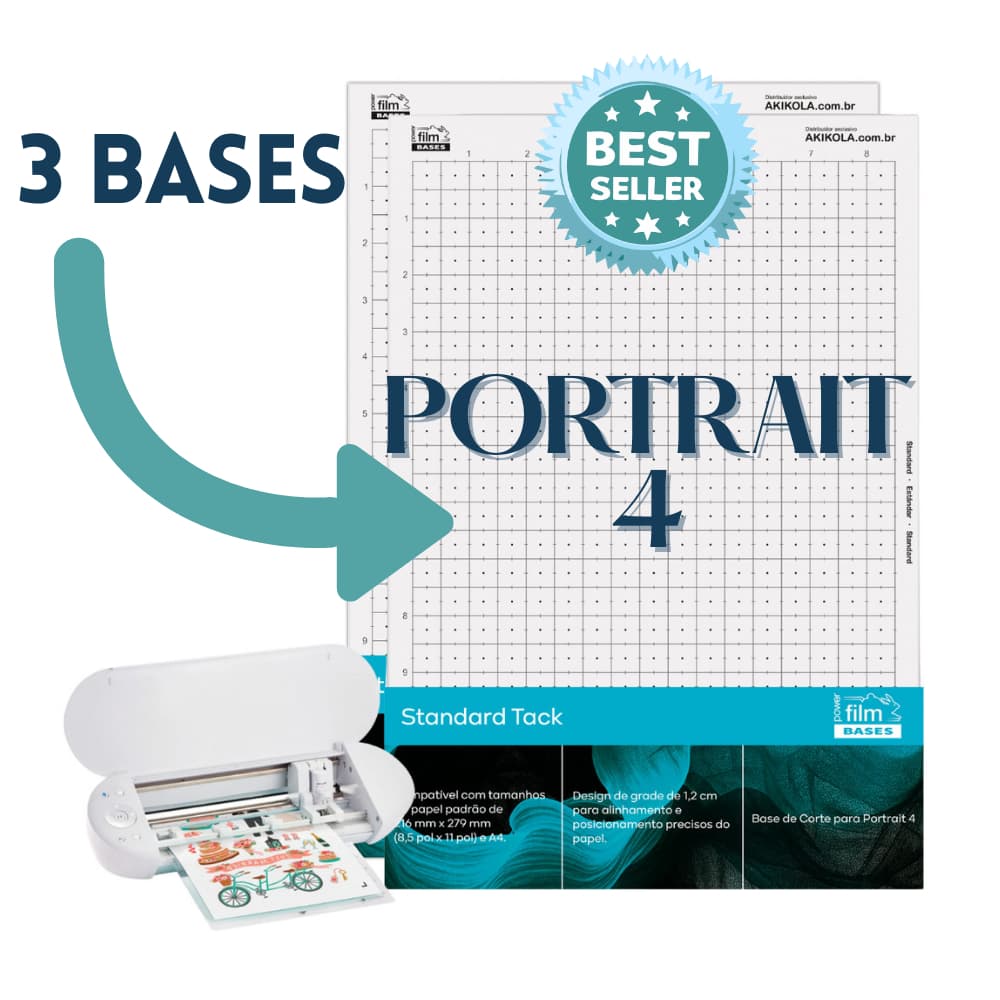 Kit 3 Bases de Corte Com Cola A4 para Portrait 4