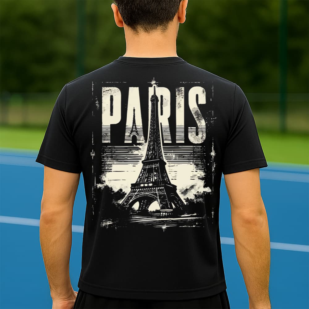 Camiseta Dry Fit Masculina Estampada Paris P ao GG Leve Respirável Academia Treino