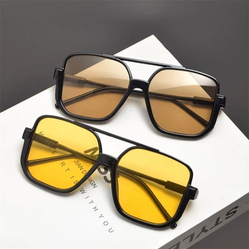 Óculos De Sol Retro Quadrado Moda Influencer Blogueira UV400