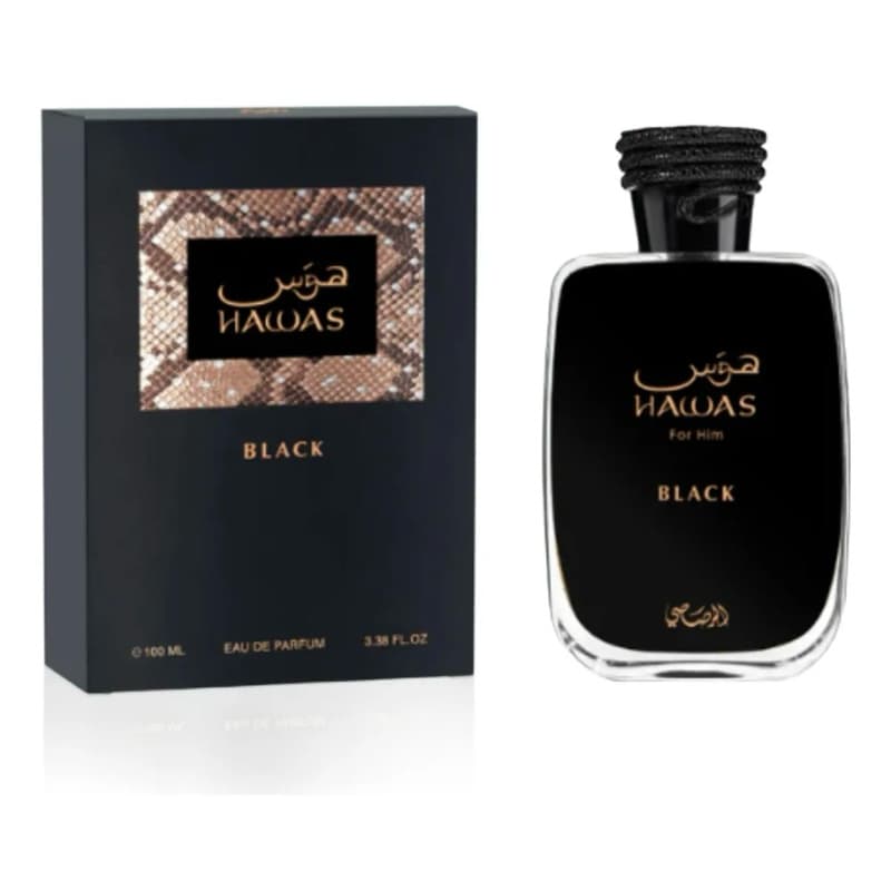 Pertume Árabe Hawas Black Rasasi EDP 100ml masculino