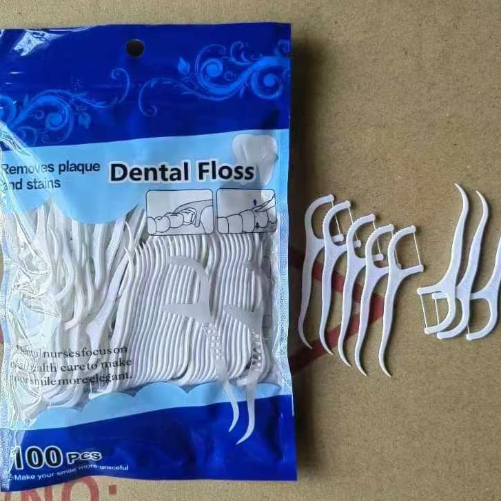 Kit 50 ~300 Pc  Fio Dental Picks Palitos Dentes Vara  De Limpeza Interdental Pick Oral Higiene Cuidado