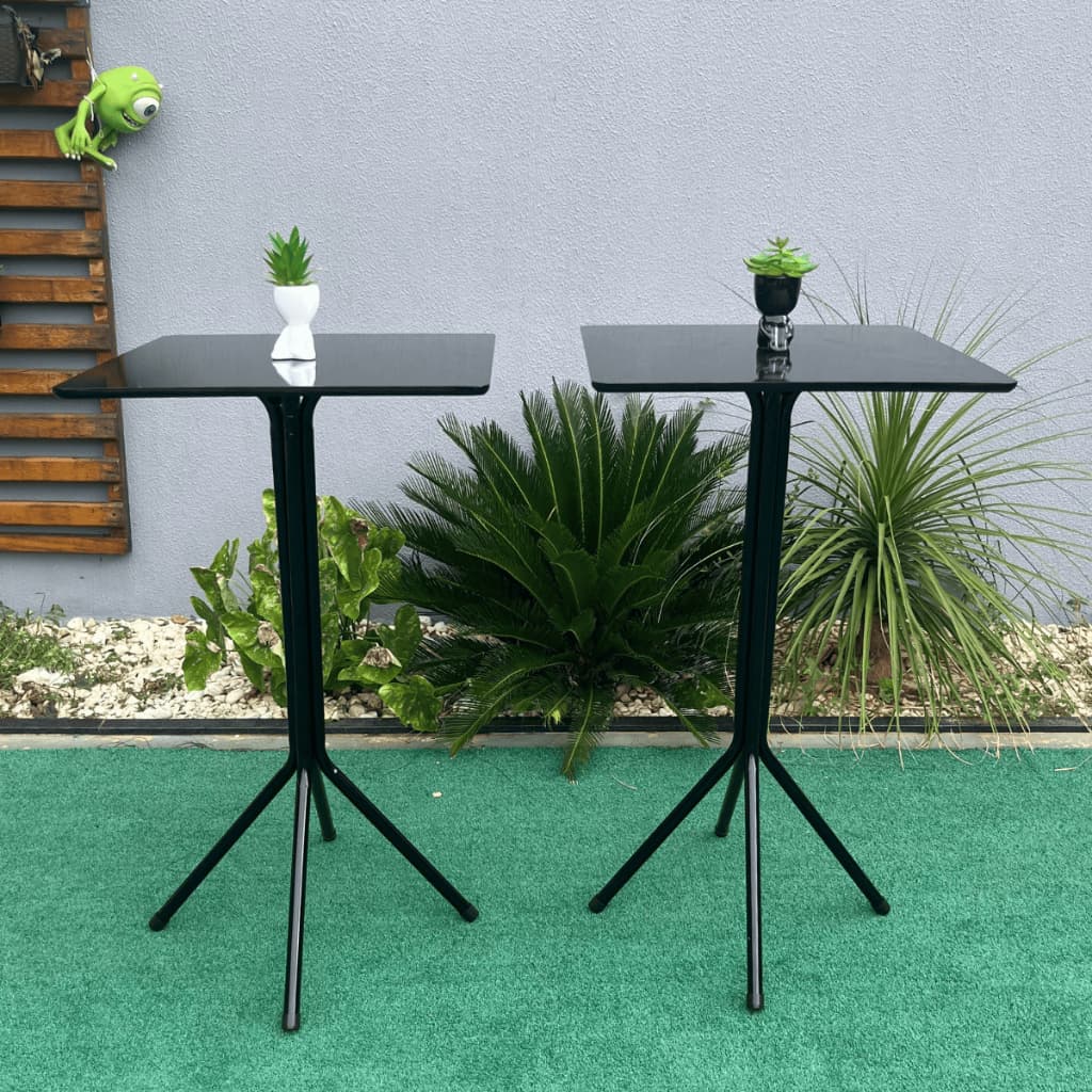 Mesa Bistrô Quadrada Alta/Baixa Design Moderno para Cozinha e Gourmet