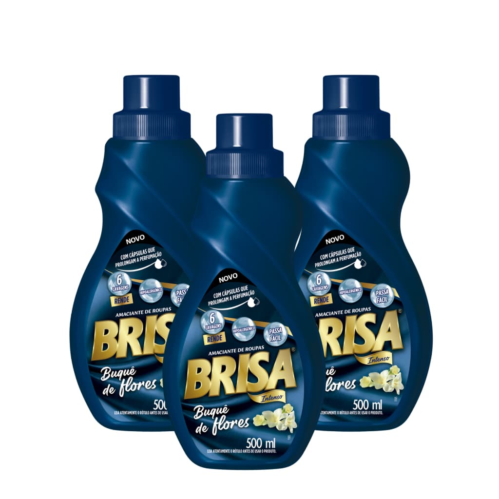 Kit com 3 Amaciantes Brisa Buquê de Flores 500ml
