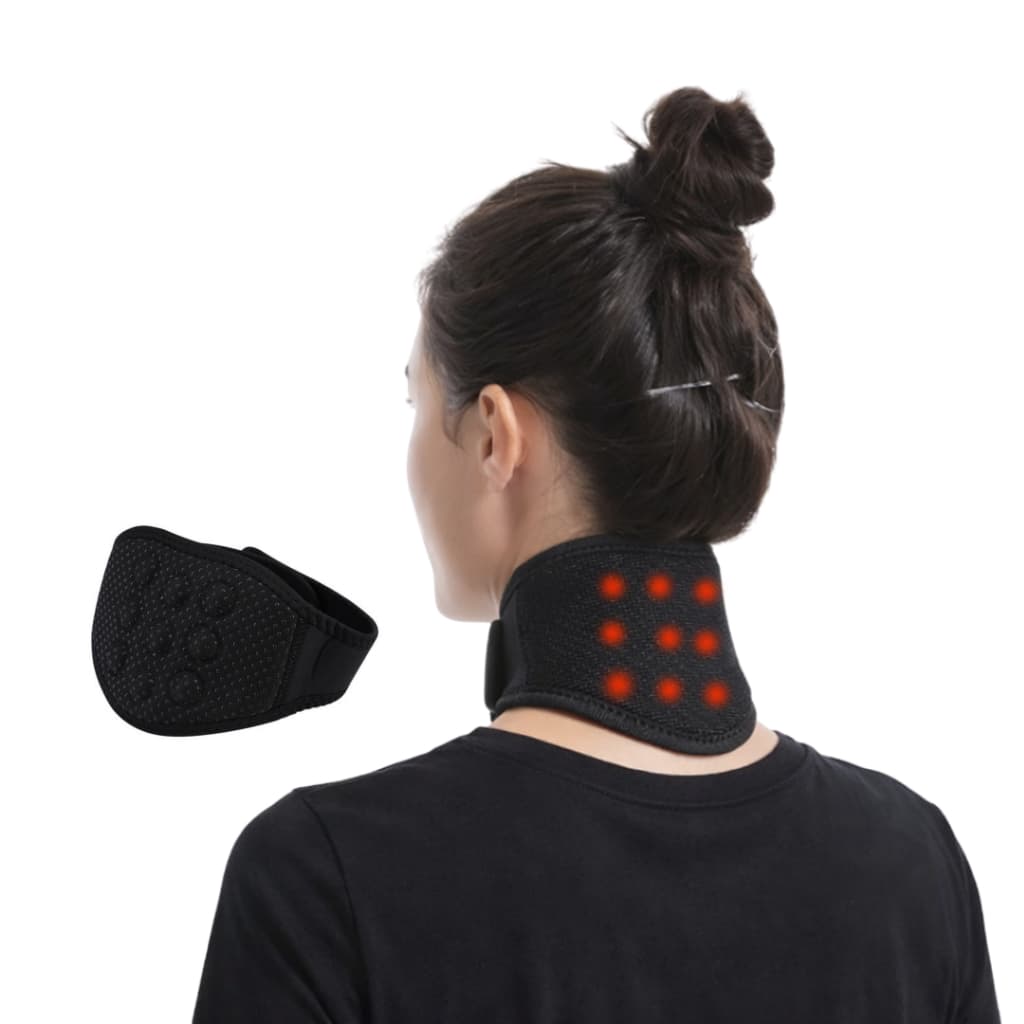 Colar Cervical Suporte para Pescoço Aquecedor Cinta Ajustável Protetor Nuca Alívio Dor Copper Heal