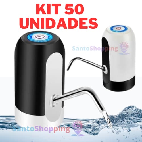 Kit 50 Bombas Elétrica De Galão Universal Carregamento USB - Garrafão De Água Bebedouro recarregável