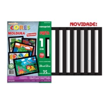 Bloco Papel Moldura Tamanho A4+ Preta 23x32 35 Folhas 120g Ridet Novaprint
