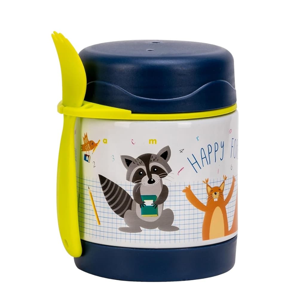 Pote Térmico Infantil Marmita Tampa Hermética 300 ML Com Talher Lancheira Mantém Quente e Frio