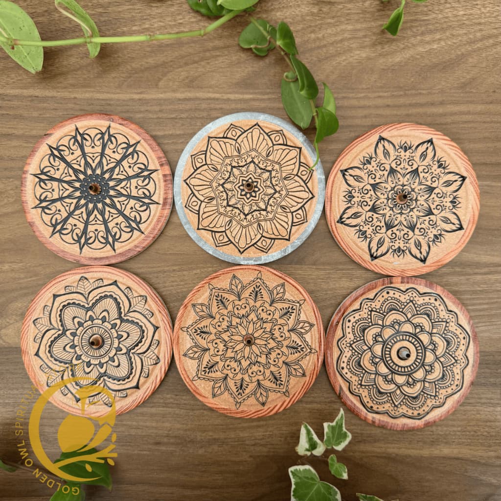 Incensário Porta Incenso Mandala Cerâmica