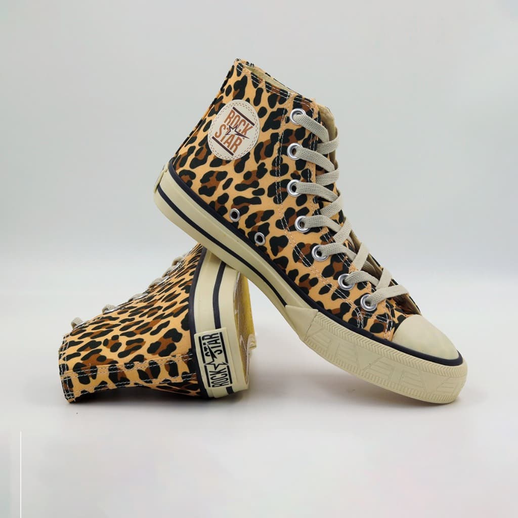 Tênis Cano Alto Onça Tevet Feminino Moda Animal Print Estilo Urbano Confortável De Alta Qualidade