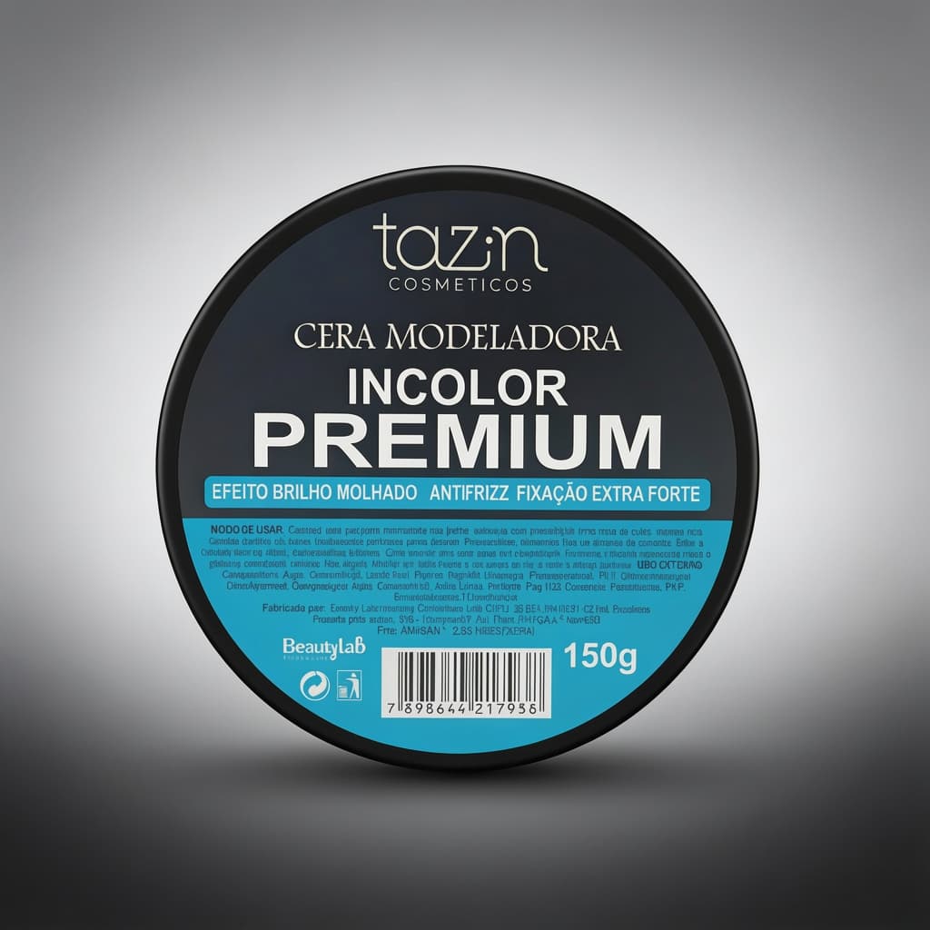 Cera Modeladora Capilar Premium  Extra Forte - Tazin Cosméticos 150g Cabelo, Barba e Bigode - Dulux