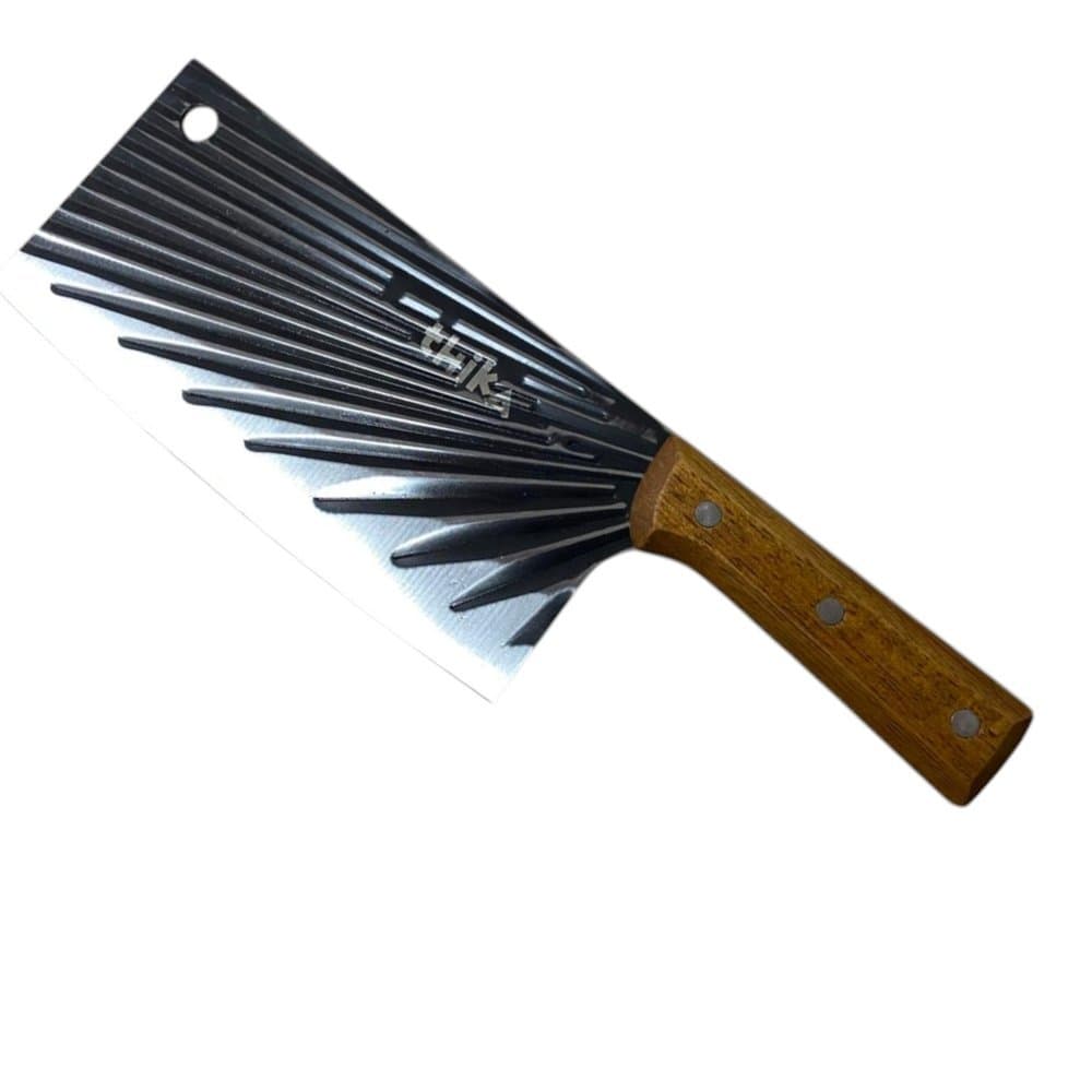 Cutelo Profissional 30cm Aço Inox Cabo Madeira Carne Osso Legumes Resistente Cozinha
