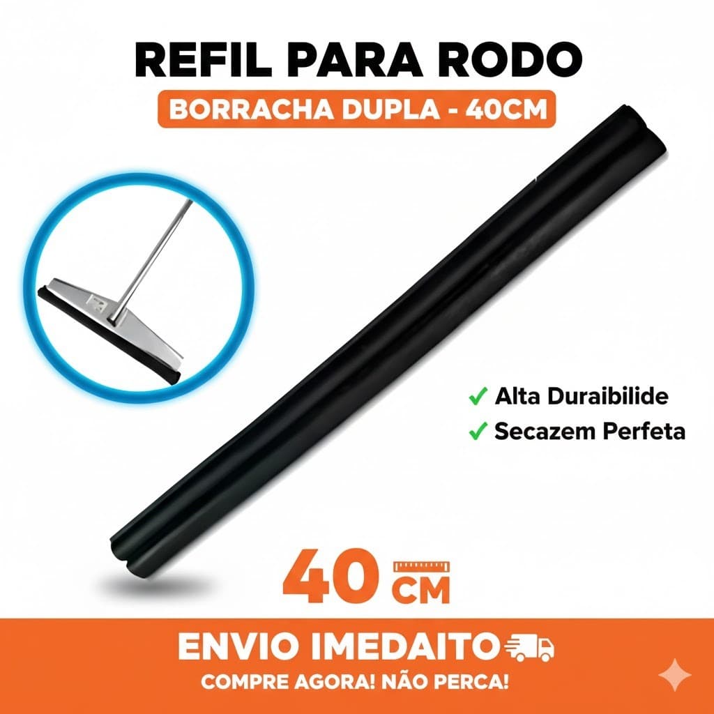 Refil Borracha P/rodo Aluminio Reposição Resistente 40cm