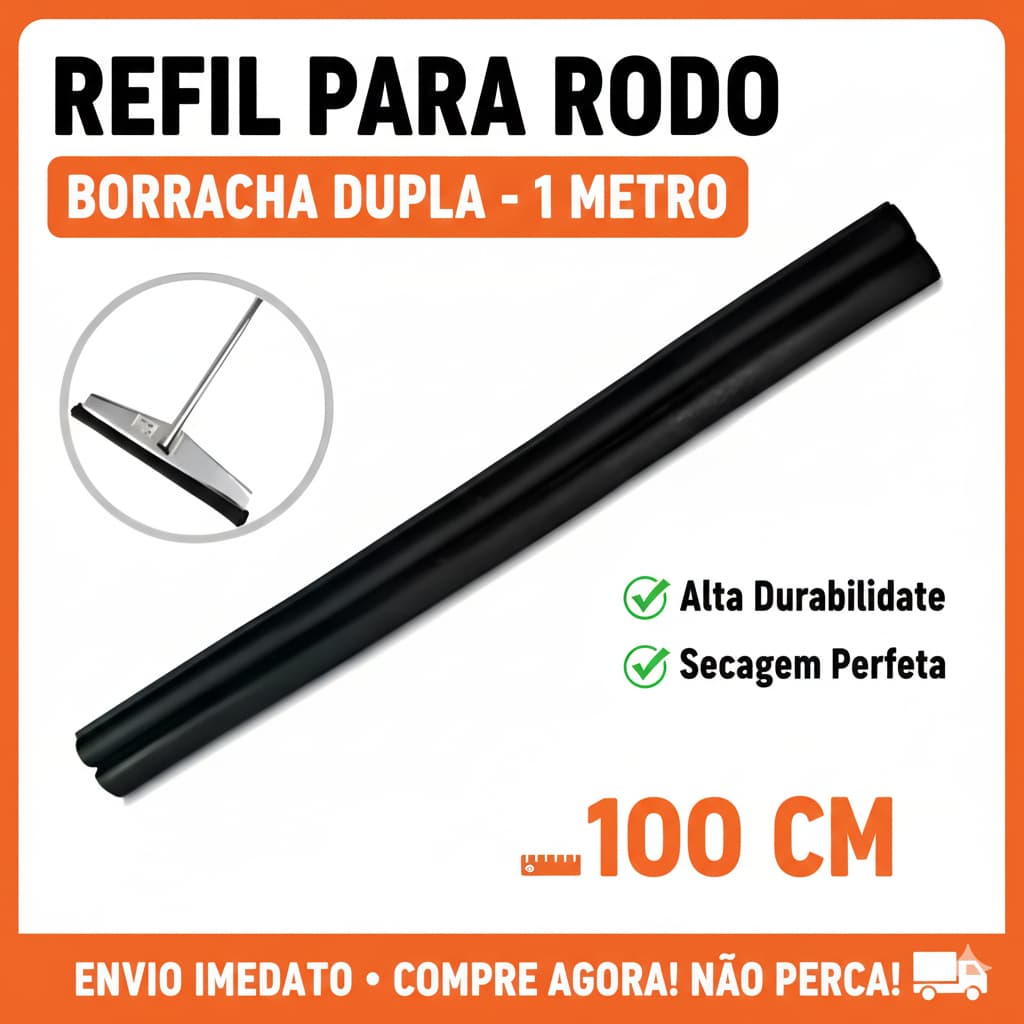 Refil para Rodo de Alumínio 1metro Refil De Borracha Uso Pratico dura muito