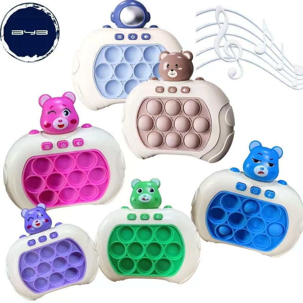 KIT 10/20/30 Urso e Astronauta Jogo Rápido de Empurrar e Puxar POP IT Brinquedo Giratório Anti-stress e Ansiedade-BYB