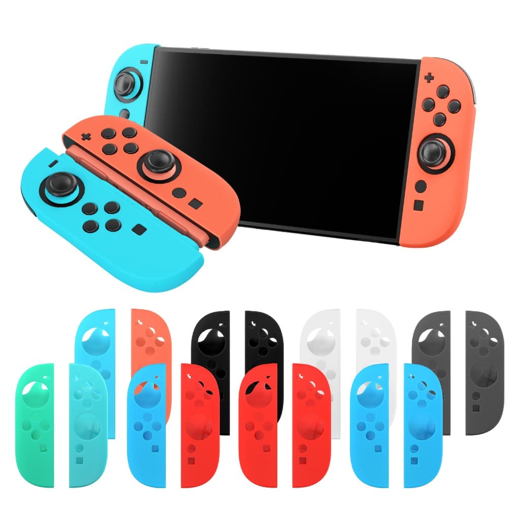 Capa De Borracha De Silicone Antiderrapante Gurad Para Nintendo Switch 2 Joy-Con + 1 Par Grip