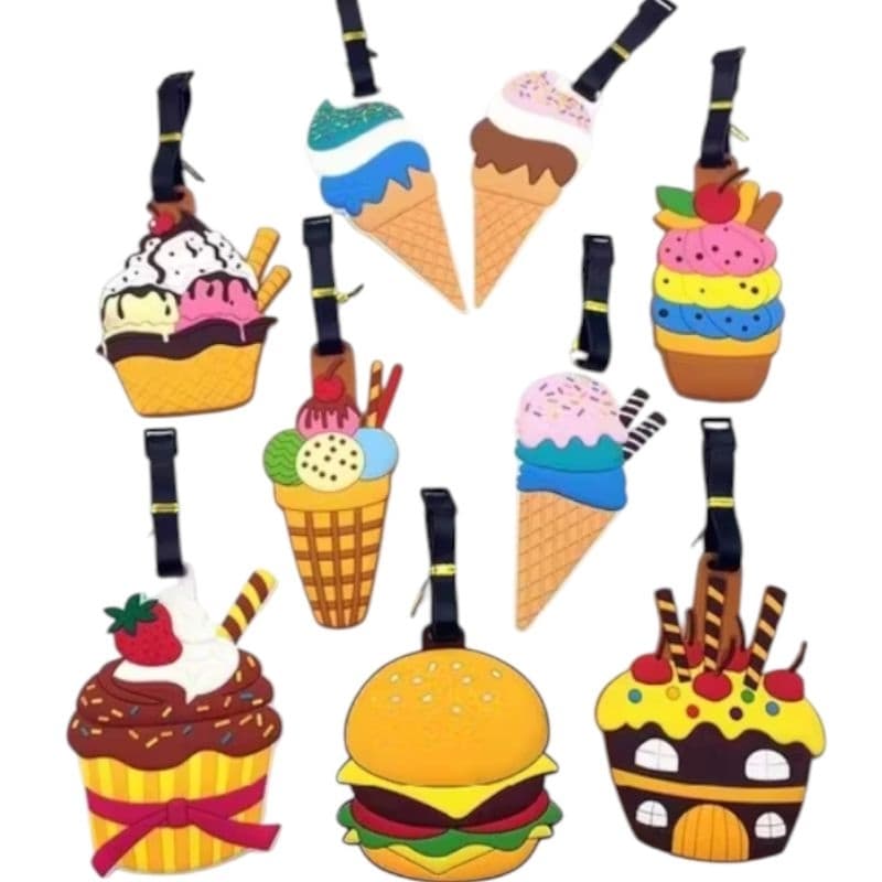 Tag de Mala Grande Decorativa – Silicone Flexível |