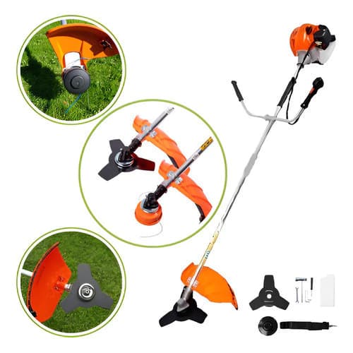 Roçadeira Profissional 3hp 75Cc 2T Com lâmina e Acessórios NK
