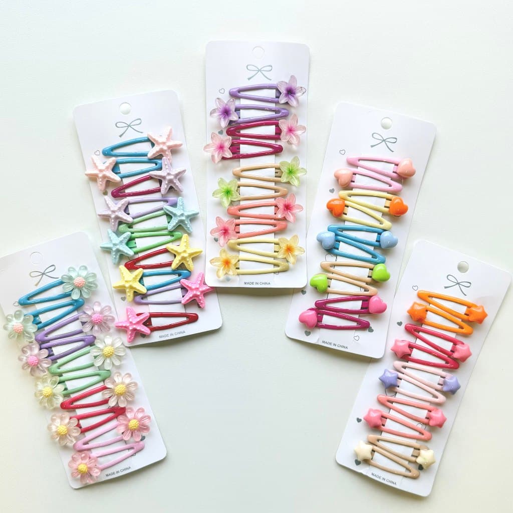 Kit 10 ate 30 Presilhas de cabelo coloridas e fofas para crianças Tic Tac
