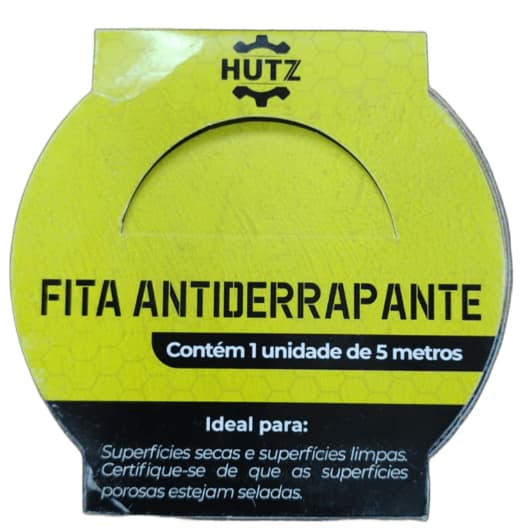 Fita Antiderrapante Zebrada 25 mm x 5 Metros - Hutz