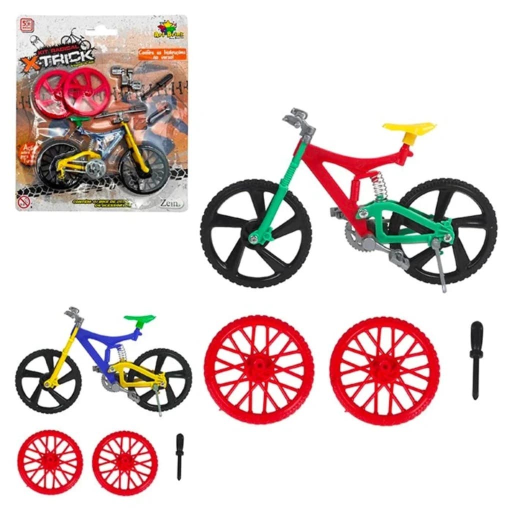 kit Super Radical Bicicleta X-Trick  De Dedo Mais Acessorios Presente Criança
