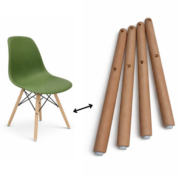 Pé Palito Para Cadeira Eames Eiffel Eloisa kit com 4 UNIDADES.