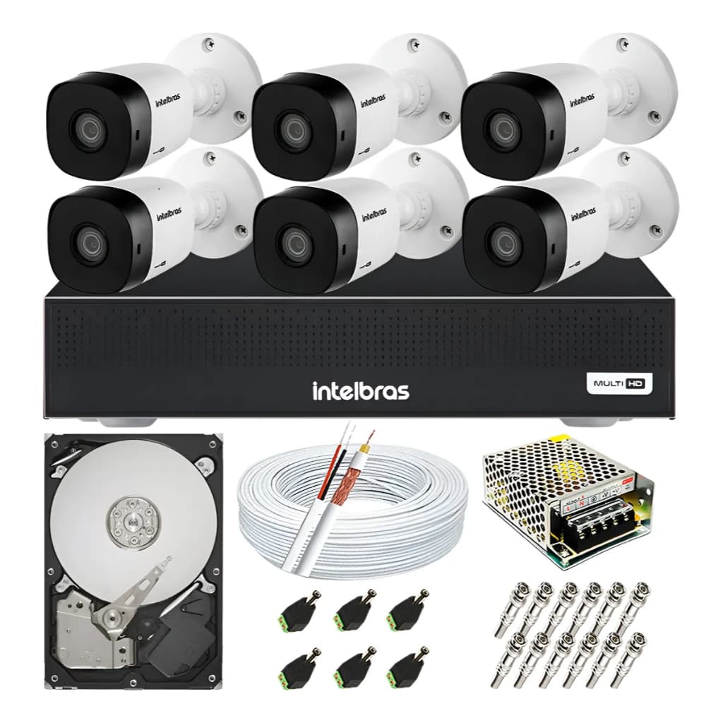 Kit Cftv 6 Câmeras Vhl 1120 b E Dvr 8 Canais