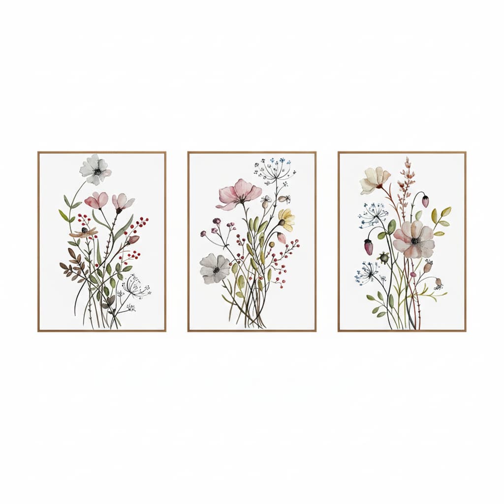 Quadro decorativo Aquarela Flor Poster 40x60