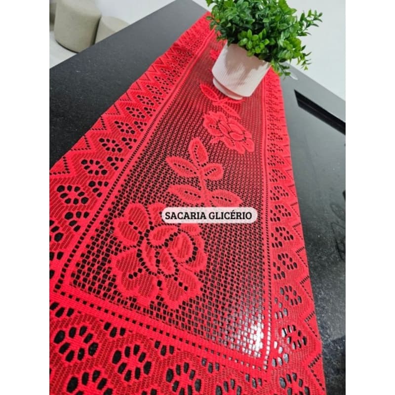 Passadeira de Mesa Caminho de Mesa rendas 0.40x1.50