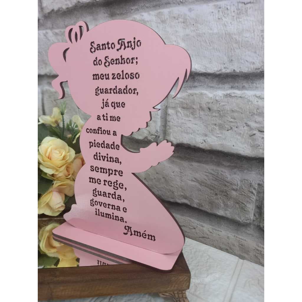 Oração Santo Anjo proteção Religião enfeite Presente