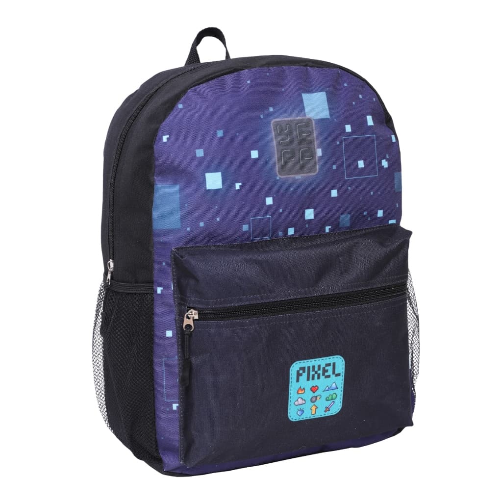 Mochila Infantil 16” de Costas PIXEL  — 2 Divisórias | Estampas Sortidas | Envio Imediato