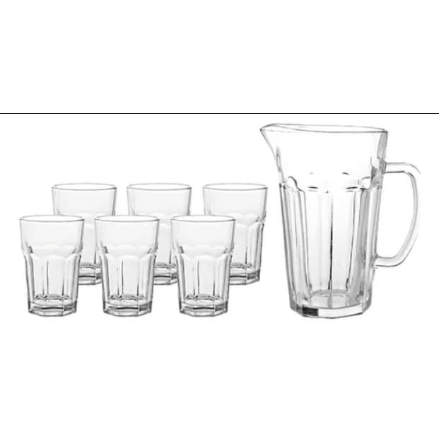 Jarra de Vidro com 6 Copos Hauskraft – Conjunto Completo