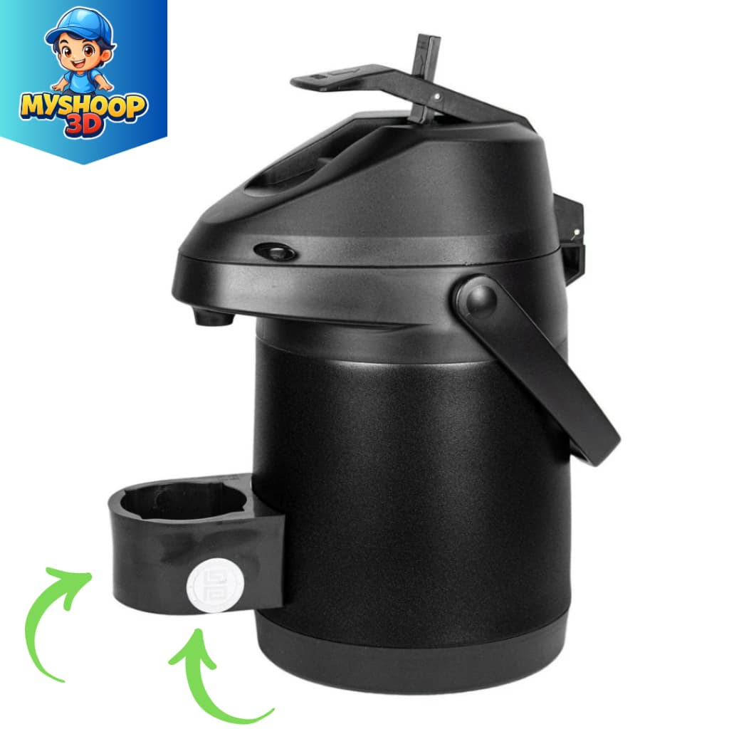 Suporte Porta Copo Tereré Chimarrão Compatível com Garrafa Inox 2,5L | Fixação Adesiva 5M | Impressão 3D Resistente l