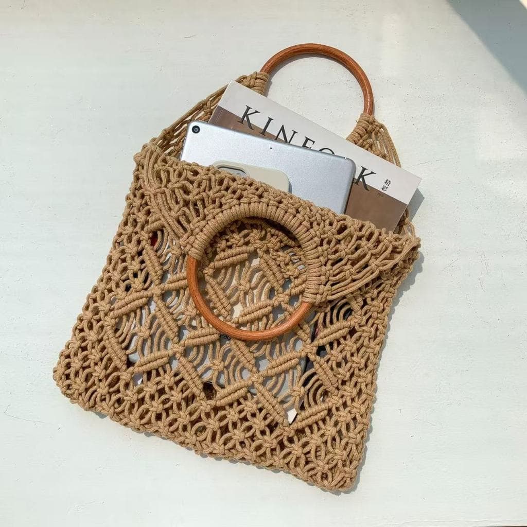 XY Bolsas.Bolsa moda Praia Tricot Croche