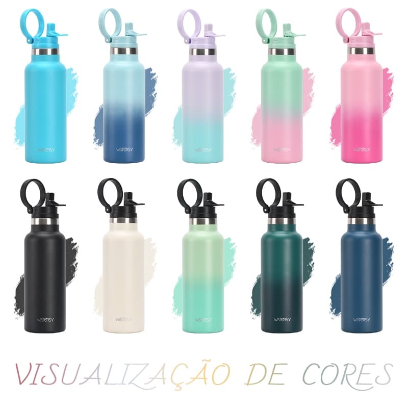 WATERSY Garrafa térmica aprimorada, capacidade de 500ml, isolamento reforçado,  garrafa térmica espacial.