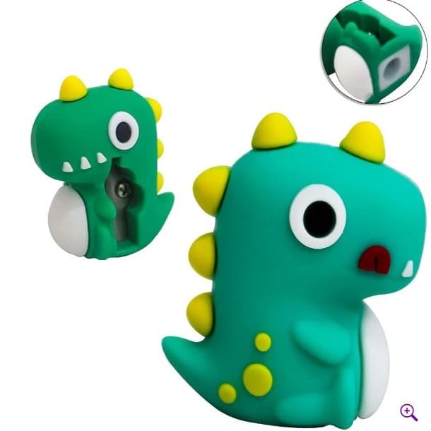 🦖✏️ Apontador Escolar Dinossauro 4cm | Infantil, Divertido e Compacto