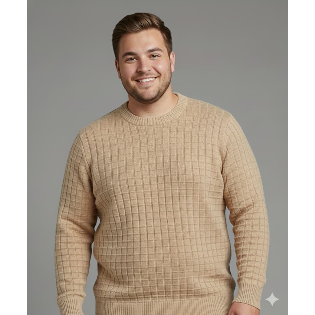 Blusa suéter masculino PLUS SIZE G1/G2 gola redonda tricô cardigan para outono inverno qualidade premium envio imediato