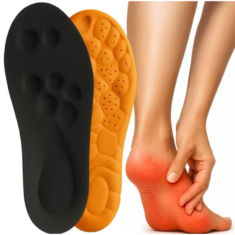 palmilha 4D esportivas de PU látex de alta elasticidade suporte de arco ortopédicas e confortáveis