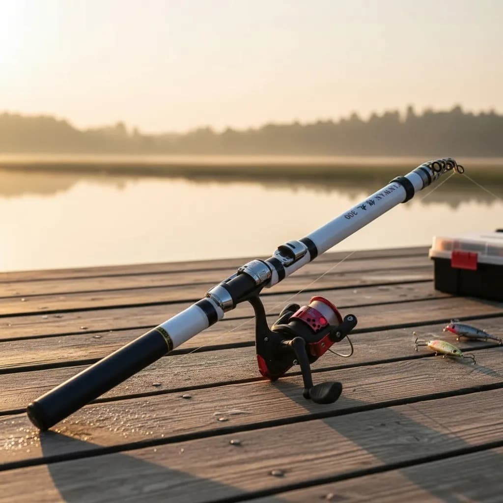 Kit Vara De Pesca 100% Carbono Telescópica Molinete 2 Rolamentos Manivela Lado Direito Esquerdo
