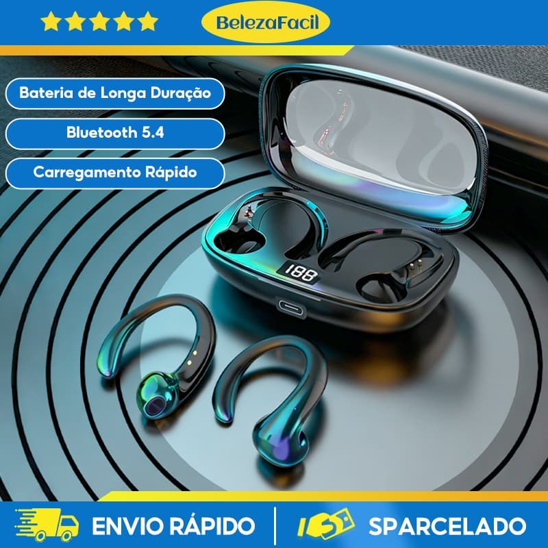 Fones De Ouvido Sem Fio Bluetooth Fone Com Microfones Alta Fidelidade Som Estéreo Toque Inteligente Esportes
