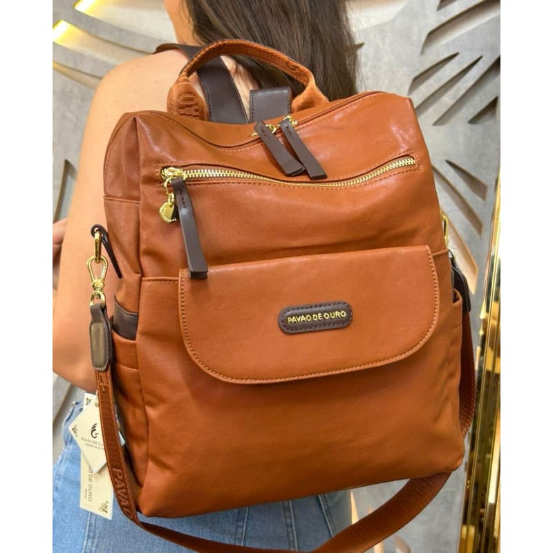 Pavão de ouro Bolsa Feminina couro Transversal  bolsa mochila feminina  pode bolsa pode mochila de medidas 31/13/33