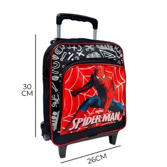 mochila  escolar infantil creche  con rodinhas personagens (pjmasks)