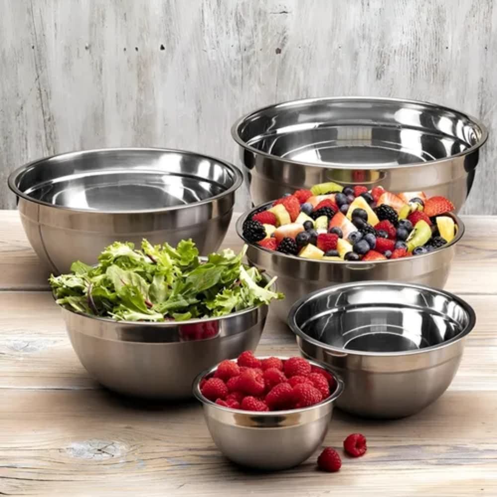 Tigela Inox Bowl 18cm 20cm 22cm 24cm 26cm 28cm  Resistente Multiuso Profissional Cozinha Durável