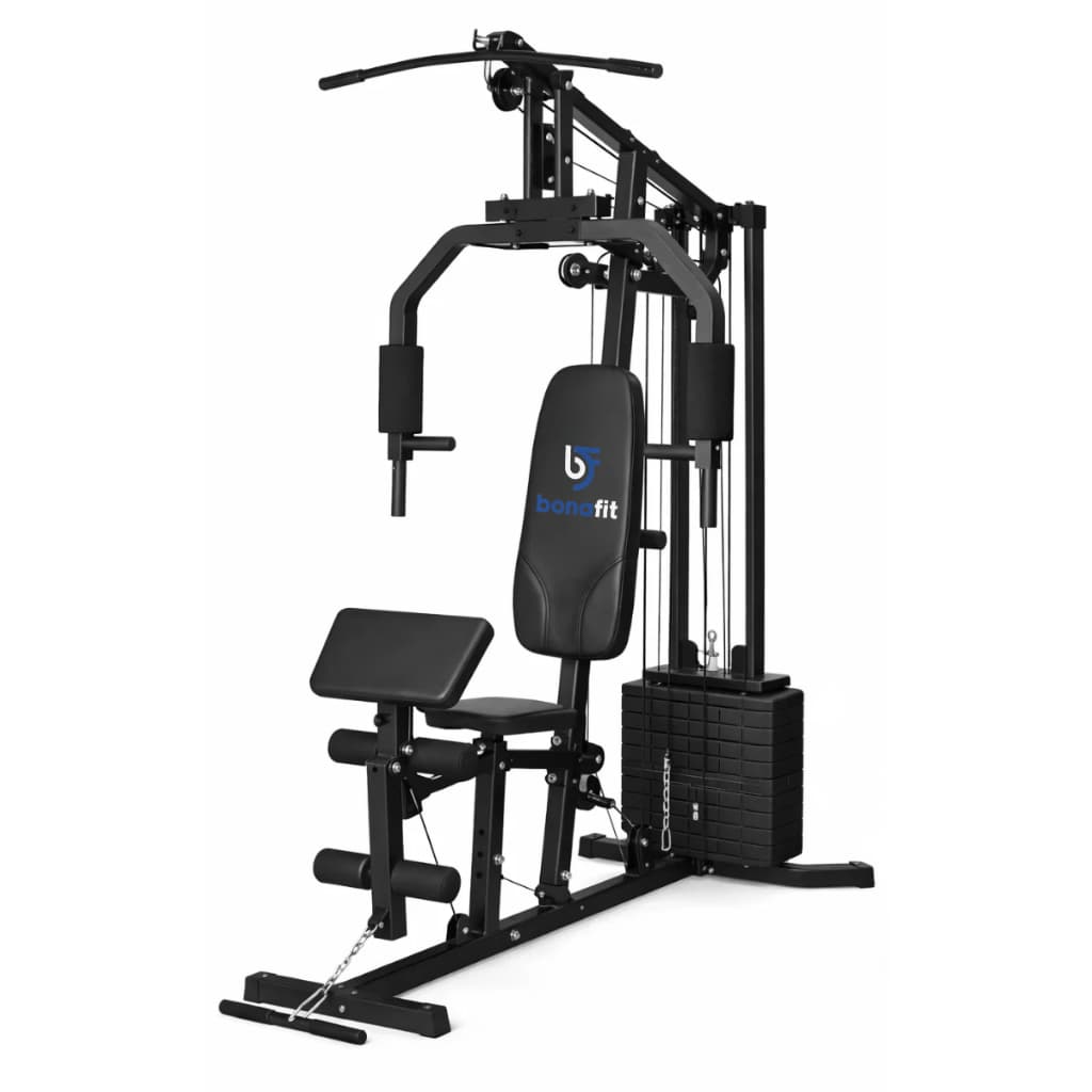 Estação de Musculação 45kg Completa 24 Exercícios com Banco Scott