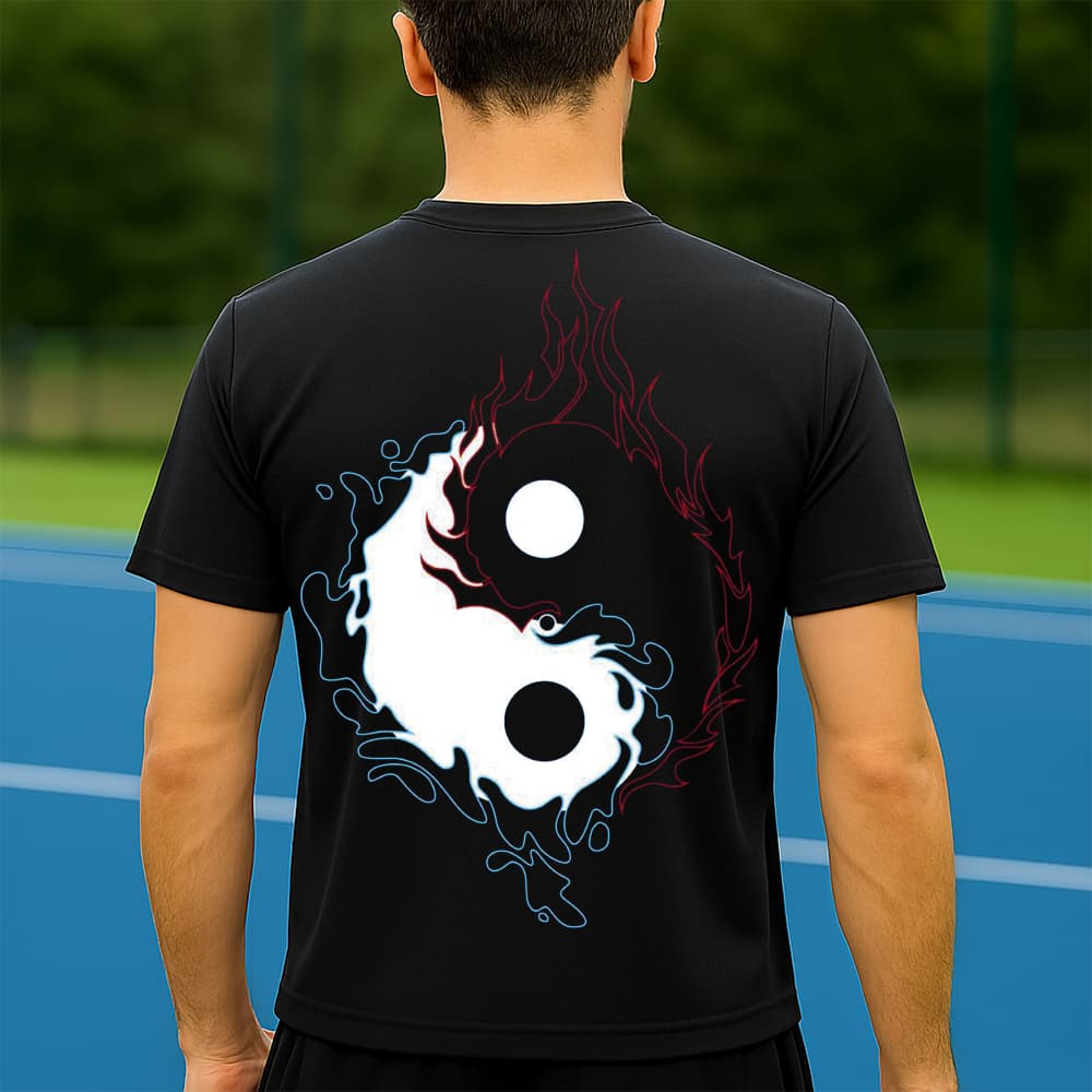 Camiseta Dry Fit Masculina Estampada Ying Yang P ao GG Leve Respirável Academia Treino