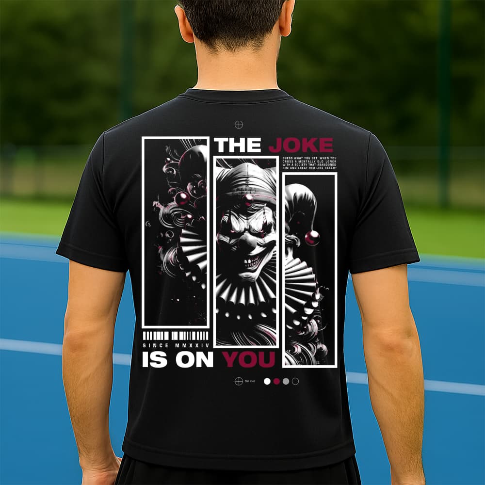Camiseta Dry Fit Masculina Estampada Palhaço Assustador P ao GG Leve Respirável Academia Treino