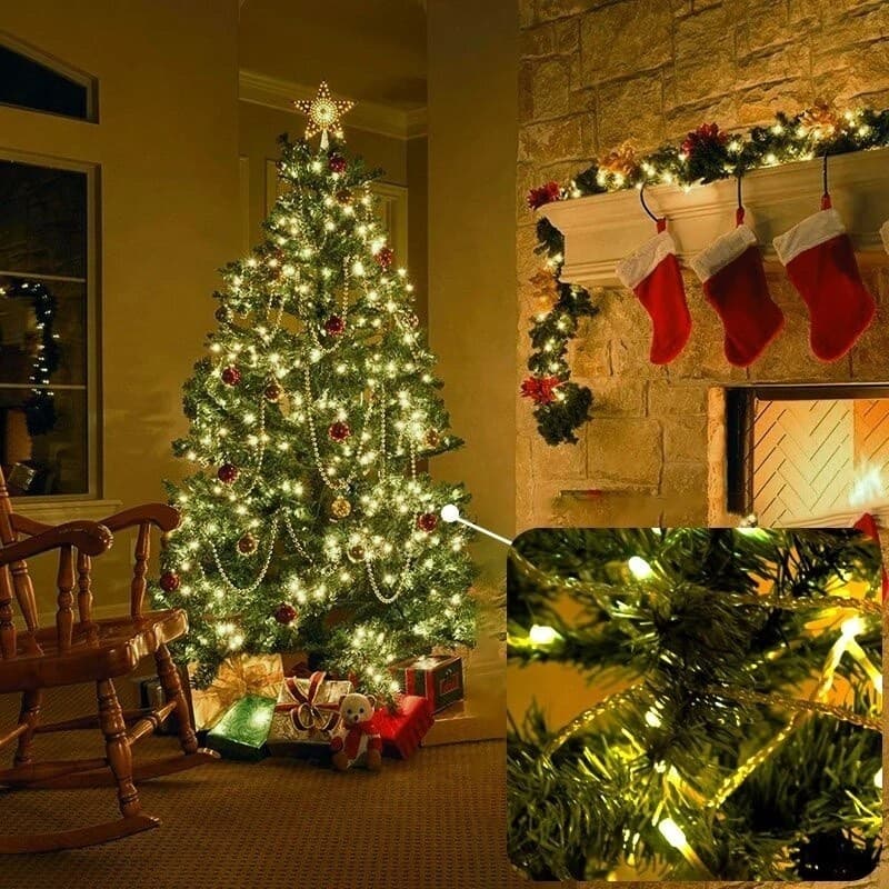 Pisca Pisca Led 10m 100 Leds Luz De Fada 8 Funções Natal Decoração Casamento Arvore 220v